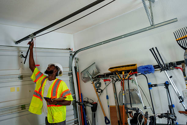 Professional Garage Door Panel Replacement technician working in Grass Lake, MI